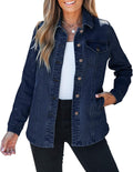 luvamia 2025 Jean Jackets for Women - Oversized Shacket Button Up