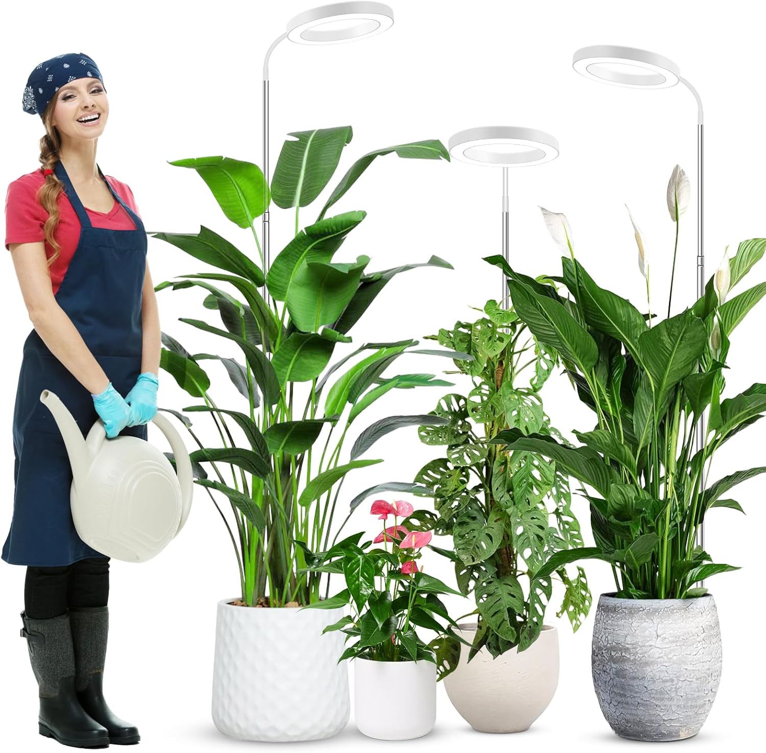 Wolezek Grow Lights for Indoor Plants with Adjustable Gooseneck