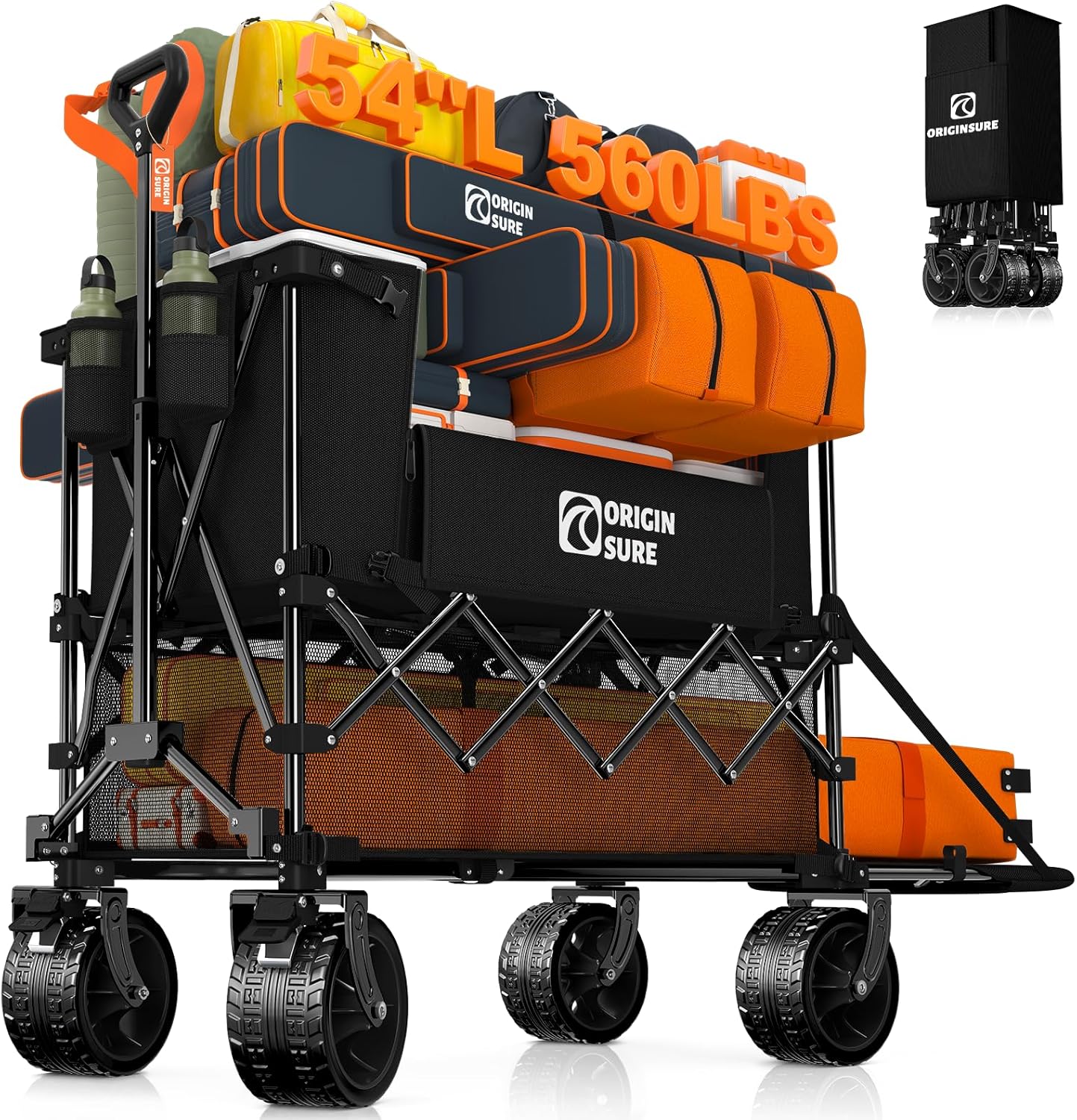 400L Double Decker Wagon with Heavy Duty All-Terrain Wheels