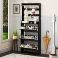 Shoe Cabinet for Entryway with 3 Flip Drawers - Slim 2-in-1 Hall Tree