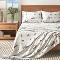 Great Bay Home Christmas Flannel Sheet Set Queen Size - Cozy Holiday