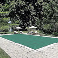 Happybuy Pool Safety Cover Fits 14x26ft Rectangle - Green Mesh Solid