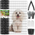 24 in x 59 ft Black PVC Coated Welded Wire Fence - Garden Barrier