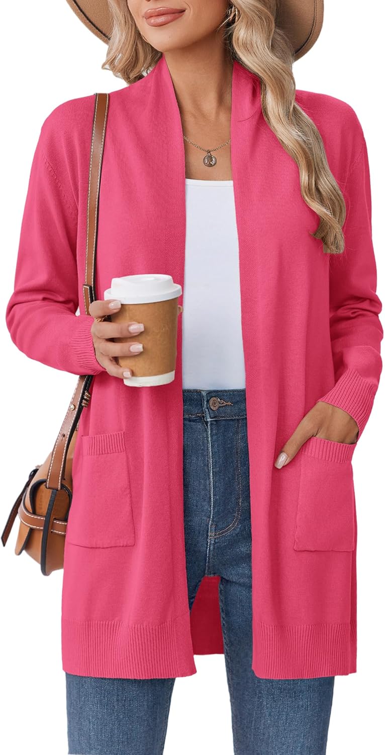Lightweight Open Front Duster Cardigan for Women by Zeagoo