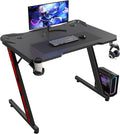 Homall Gaming Desk Z Shaped 32 in Carbon Fiber Surface - Stable