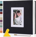 Photo Album Self Adhesive Pages Scrapbook - Linen Cover, Holds 300