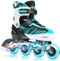 Adjustable Inline Skates for Kids Ages 4-12 with Light Up Wheels round