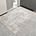 Easy-Going Boho Area Rug 3x5 Entryway Rug - Washable Grey Brick