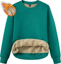 TACVASEN Women's Crewneck Sherpa Pullover - Cozy Thermal Sweatshirt 5%