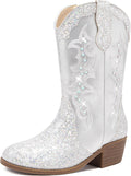 Girls Cowgirl Western Boots Mid Calf Rhinestone Sparkle