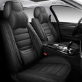 Full Coverage Faux Leather Car Seat Covers with Memory-Foam Neck