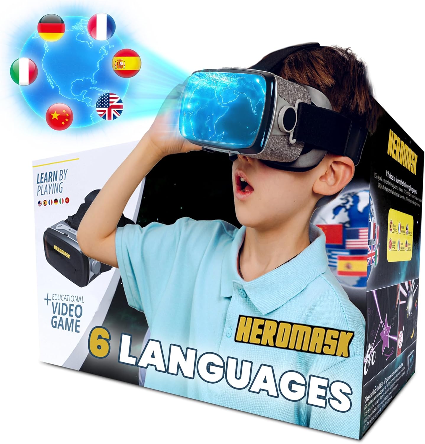 Heromask VR Headset for Kids: Fun Language Learning Experience