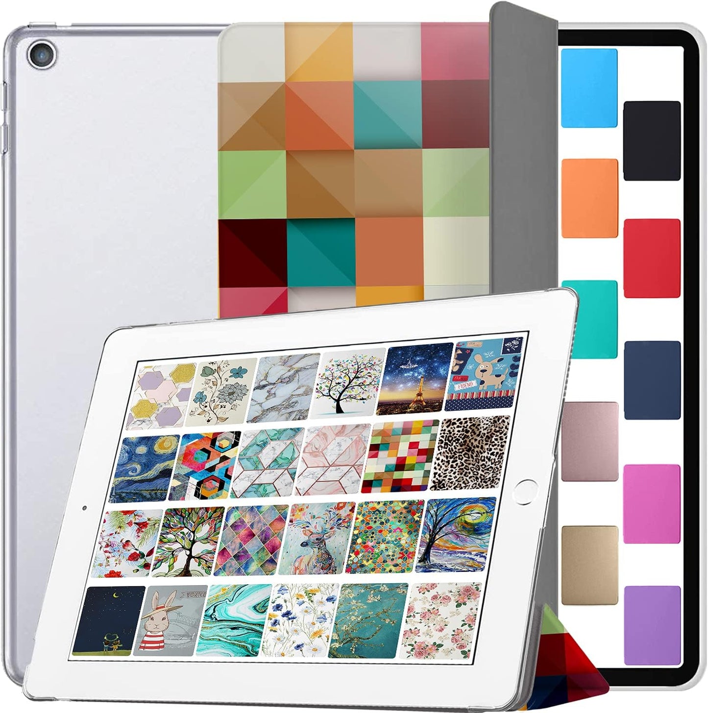 DuraSafe Cases for iPad 9.7 Inch 5th 6th Gen - Color Grid Design