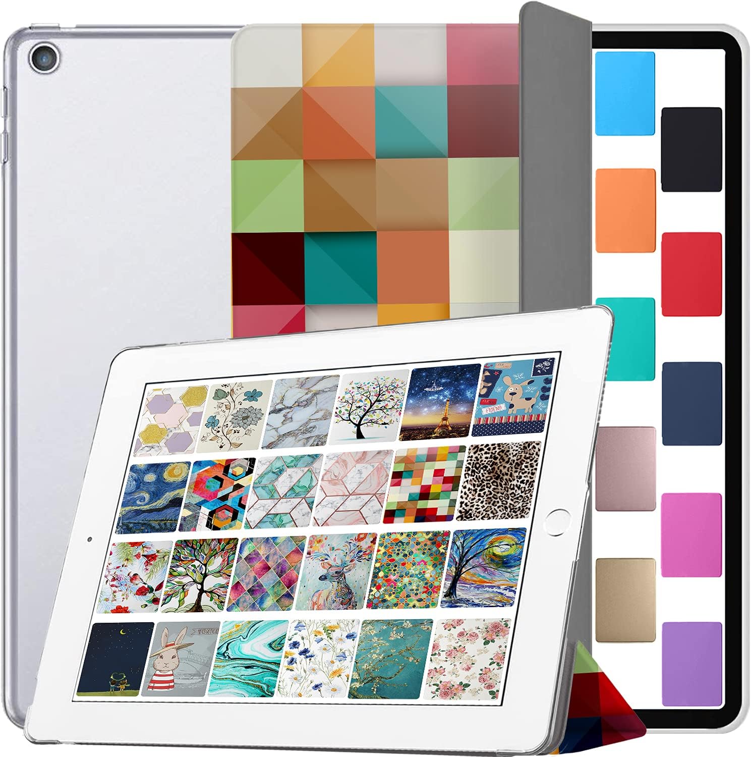 DuraSafe Cases for iPad 9.7 Inch 5th 6th Gen - Color Grid Design