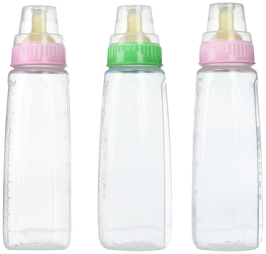NUK 9oz Clear View Nursers x3 - BPA-Free, Latex Nipple