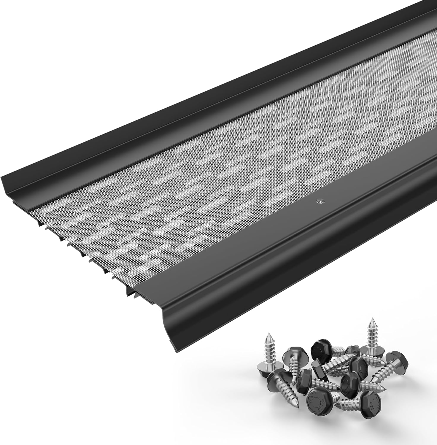 Micromesh Gutter Guards for Leaf Protection - 100 Feet Black