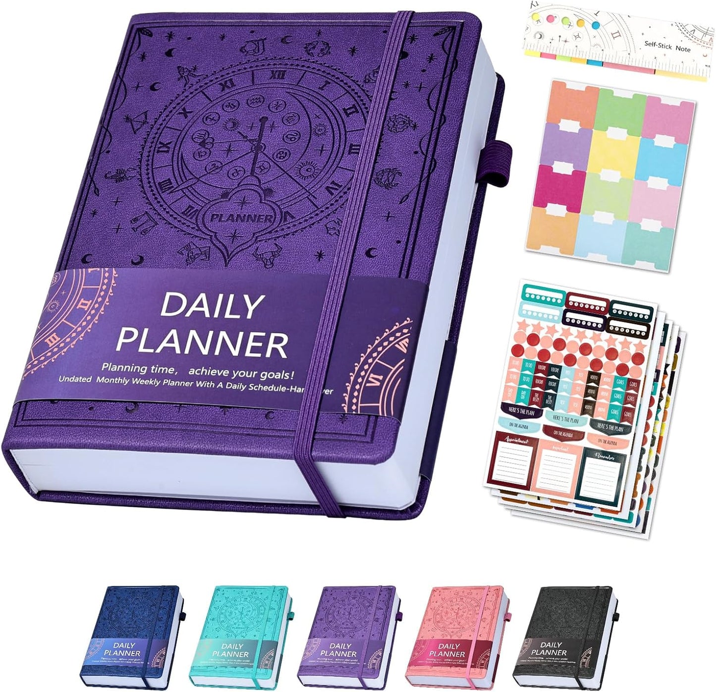 2025 Leather Daily Planner: Life & Productivity Organizer