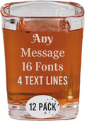 3oz Personalized Shot Glasses Bulk Pack - Engraved Custom Text