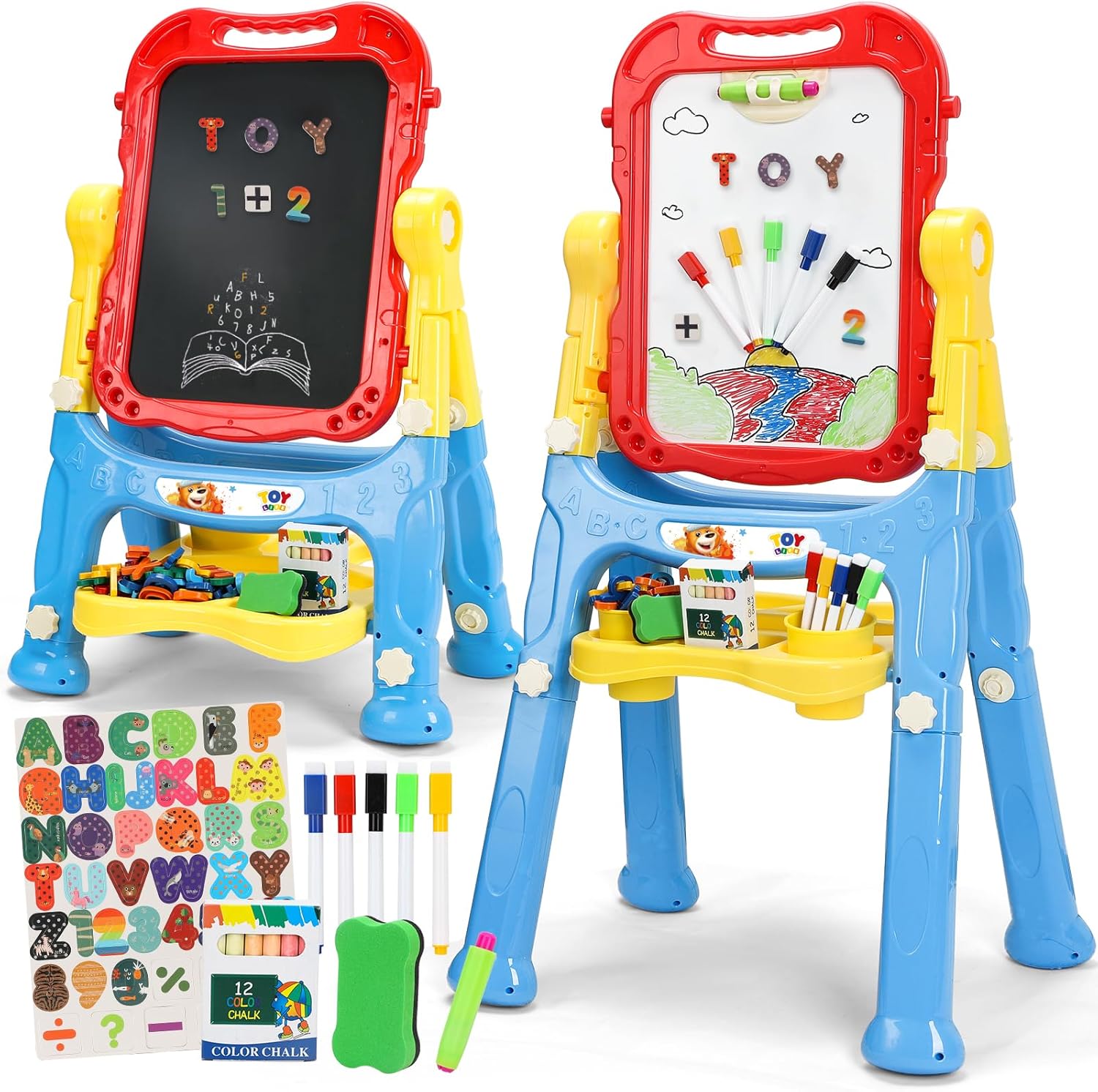 STEAM Life Large Art Easel for Kids - Double-Sided Fun