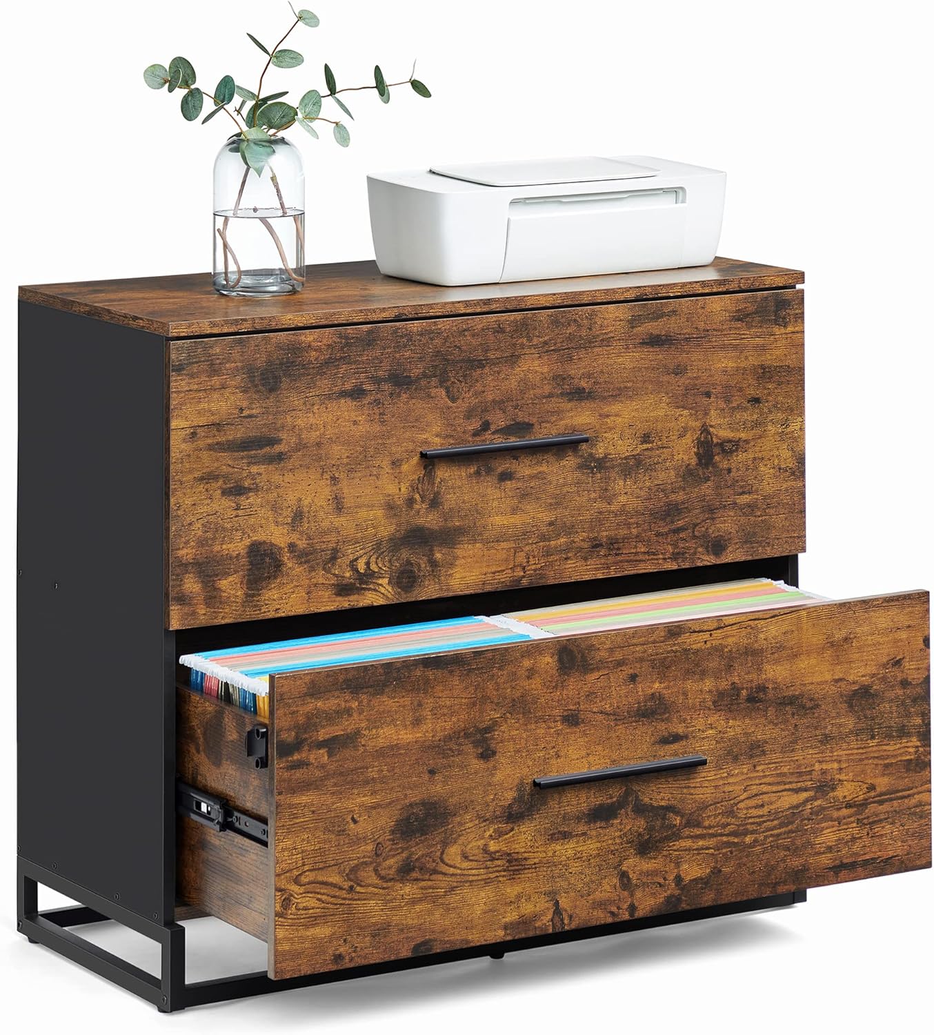 VASAGLE Lateral File Cabinet with Interlocking Safety Design