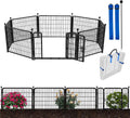 ADAVIN Garden Fencing 24 in High with Low Threshold Gate - Decorative