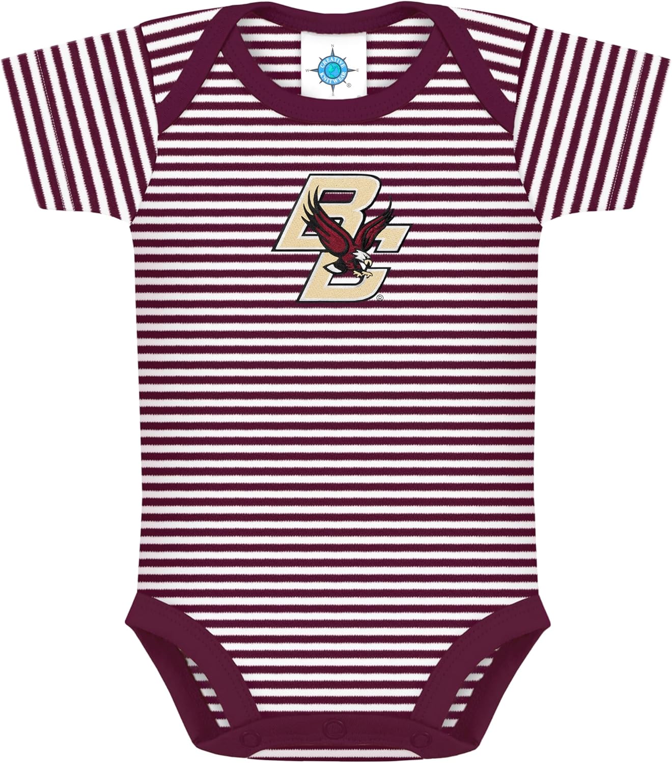 NCAA Infant Striped Bodysuit with Embroidered College Logo