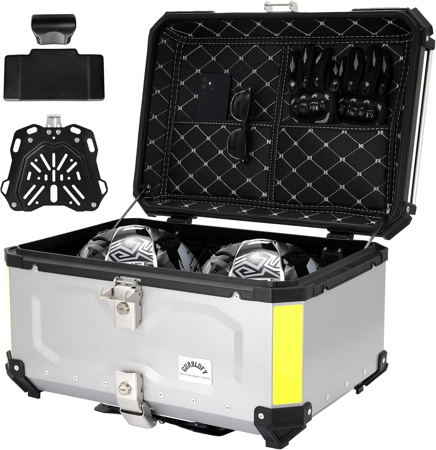 Gurblofy 65L Motorcycle Top Case: Durable, Waterproof, Secure