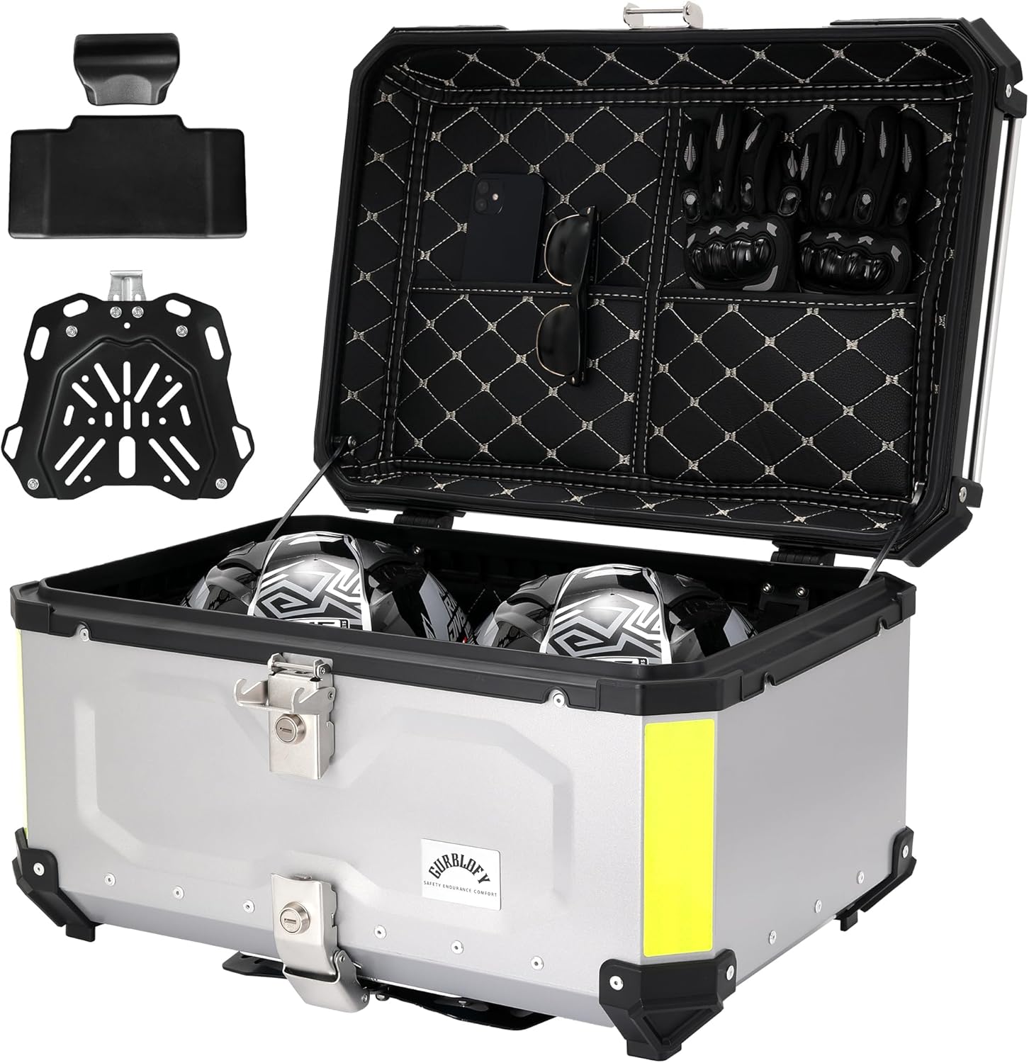 Gurblofy 65L Motorcycle Top Case: Durable, Waterproof, Secure