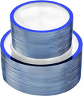 Royal Blue Plastic Plates 120pcs - Heavy Duty Disposable Plates
