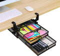 Under Desk Drawer Organizer 2-Tier Metal Slide Out Drawers - Space