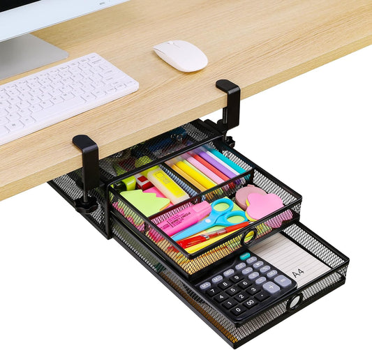 Maximize Space: ROSYLINE 2 Tier Desk Drawer Organizer