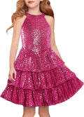 GRACE KARIN Girls Sequin Party Dress Kids Sparkly Formal - Twirling