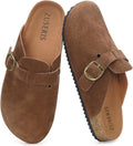 Womens Mens Suede Clogs Cork Footbed Sandals - Comfort with Arch