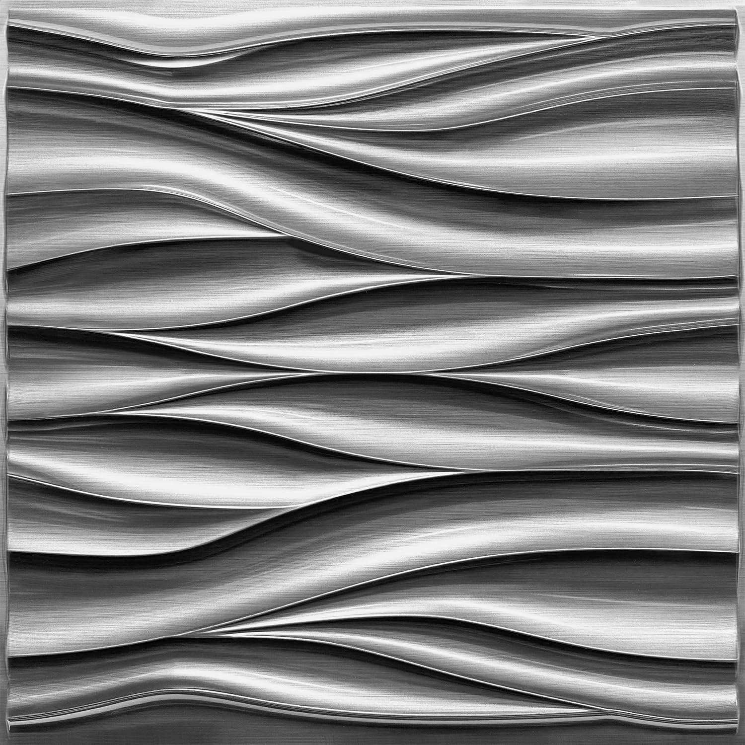 3D Wall Panels for Interior Decor - Brushed Silver Accent Panels