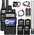 Baofeng 5RX Ham Radio Two-Way Radio 2-Pack - Multi-Band Receiving