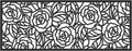 Calloway Mills Black Rose Rubber Doormat for All Seasons