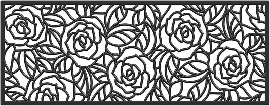 Calloway Mills Black Rose Rubber Doormat for All Seasons