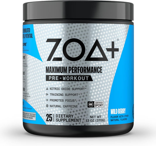 ZOA+ Zero Sugar Pre Workout Powder for Enhanced Performance