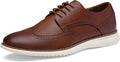 Jousen Men's Dress Shoes Brogue Lace Up Oxfords - Comfortable Classic