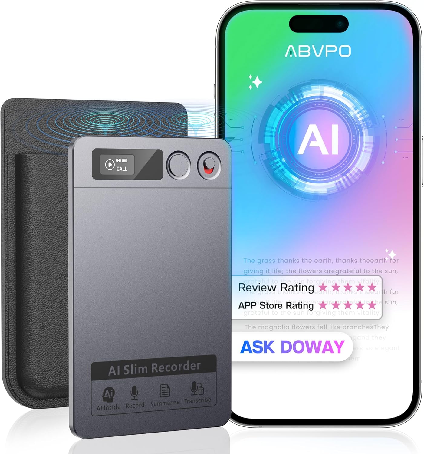 AI Voice Recorder with Transcription & Noise Cancellation Tech