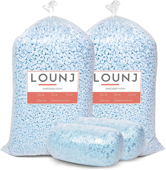 Lounj Shredded Memory Foam Fill for Cushions and Crafts