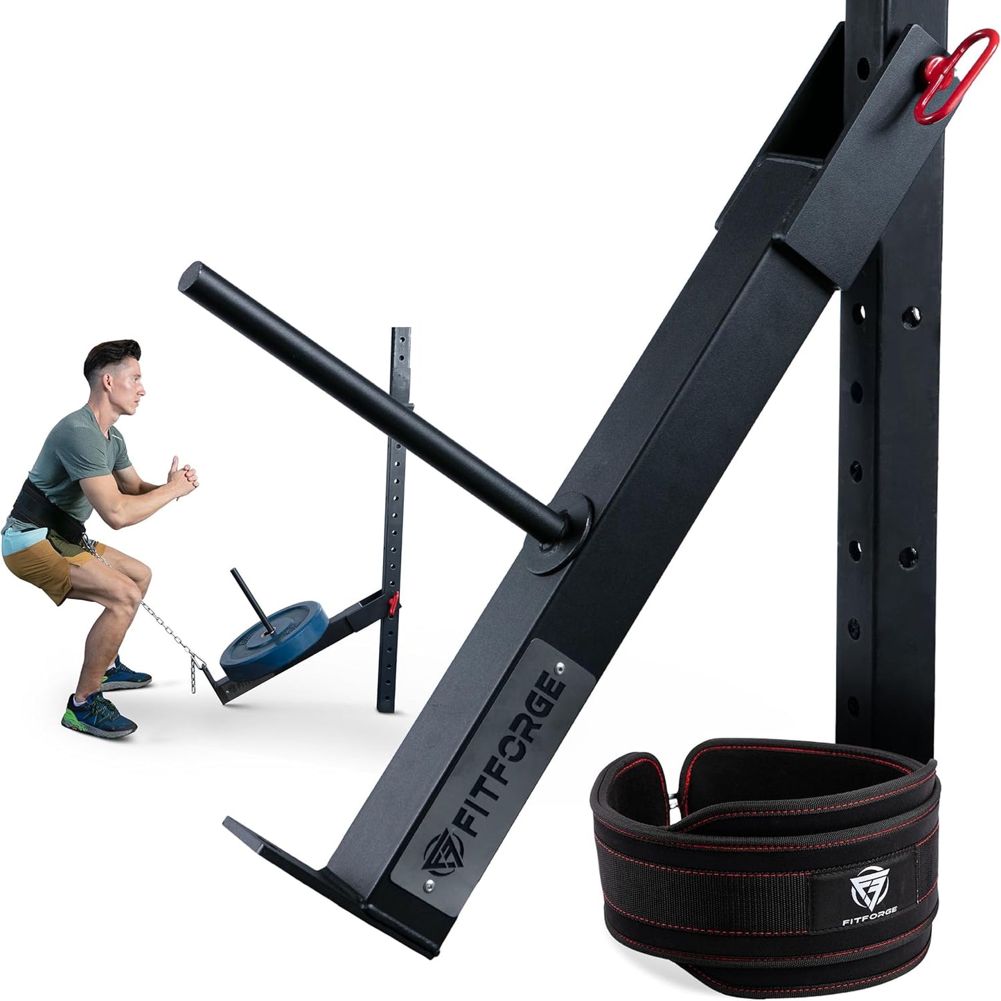 Space-Saving Belt Squat Attachment by FitForge