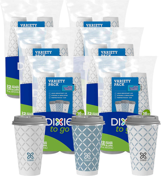 Dixie To Go Large Paper Coffee Cups for On-The-Go Beverages