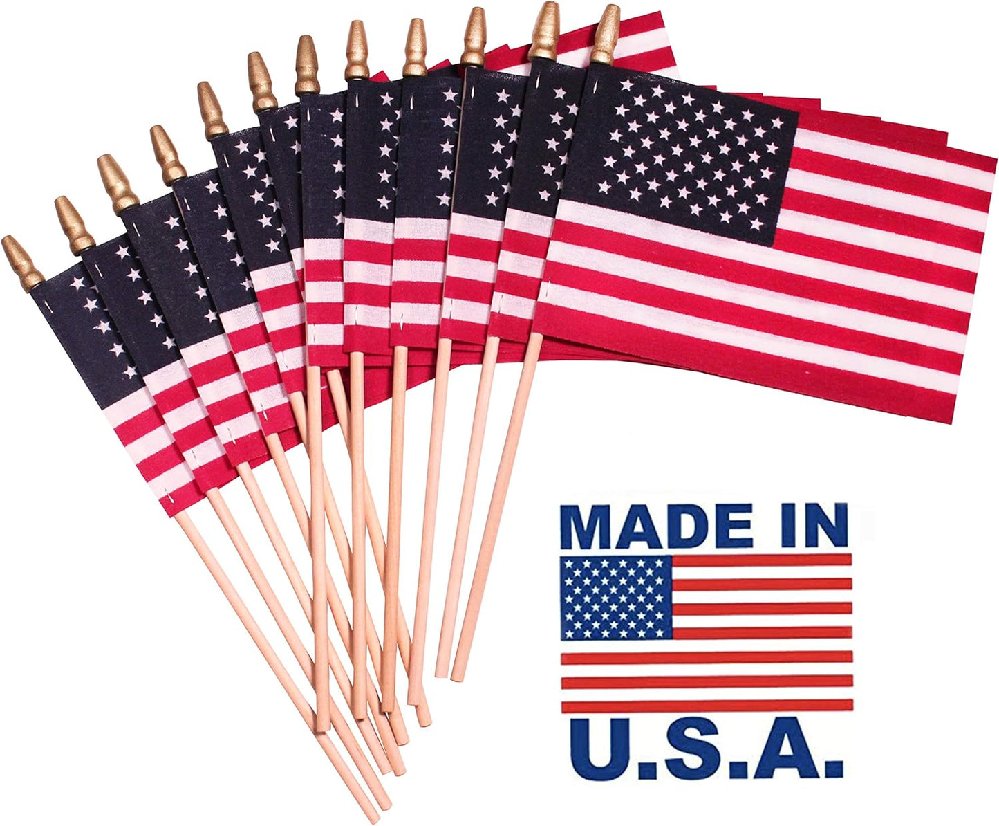 Handheld Spearhead American Flags - Perfect for Celebrations