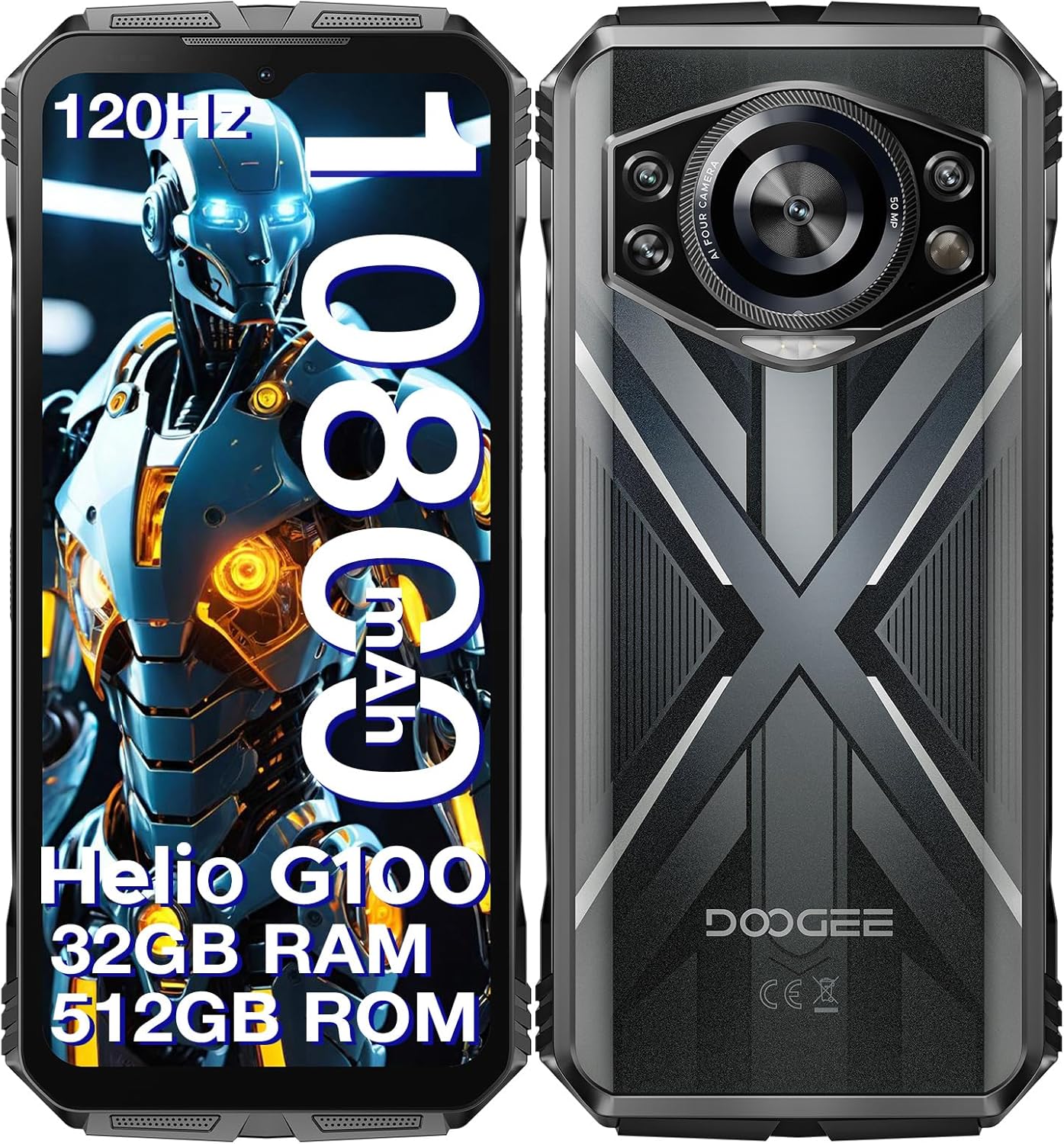 DOOGEE S Cyber Pro Rugged Smartphone with 10800mAh Battery