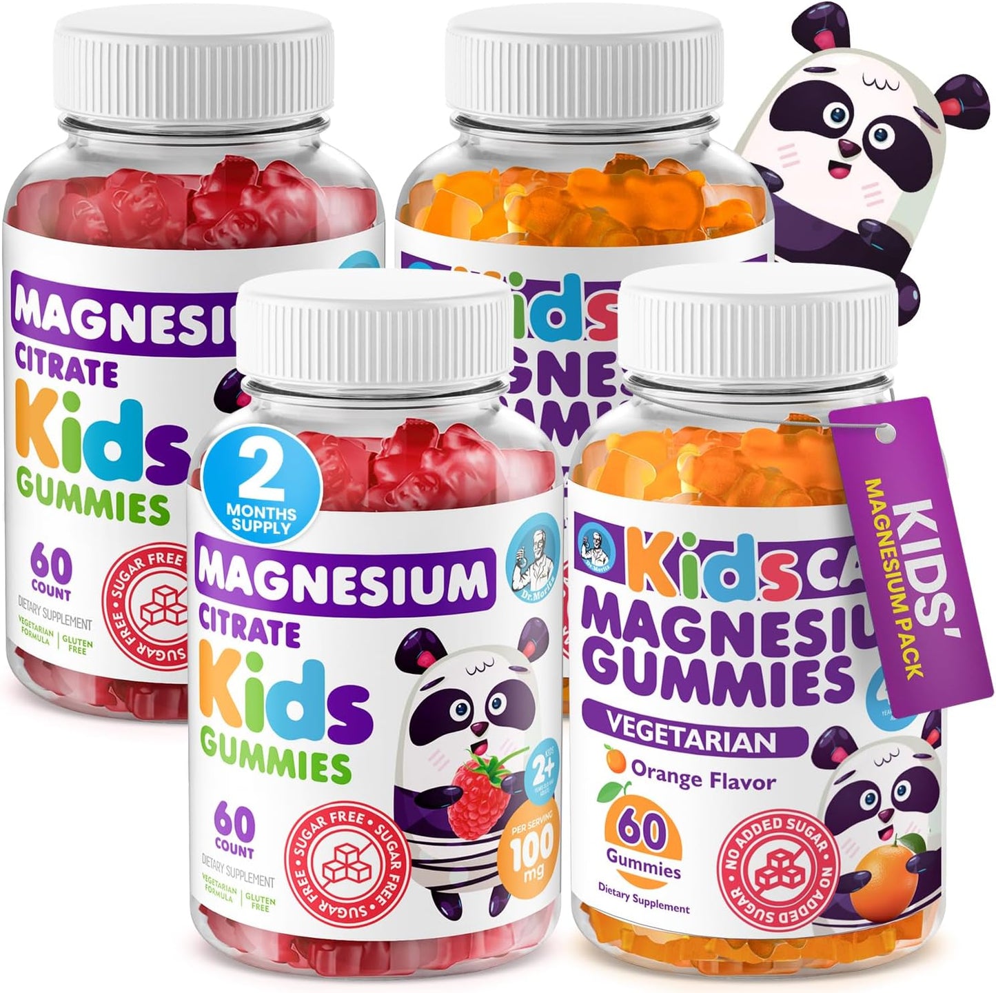 Calm Magnesium Gummies for Kids - Delicious Orange & Raspberry