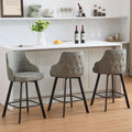 Stylish 26 Swivel Counter Height Bar Stools Set of 3 for Home