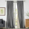 PRIMROSE 100% Blackout Grey Velvet Curtains 84 x 52 in - Luxury