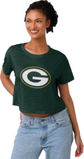 FOCO NFL Womens Team Logo Ladies Fashion Solid Big Logo Crop Top Shirt