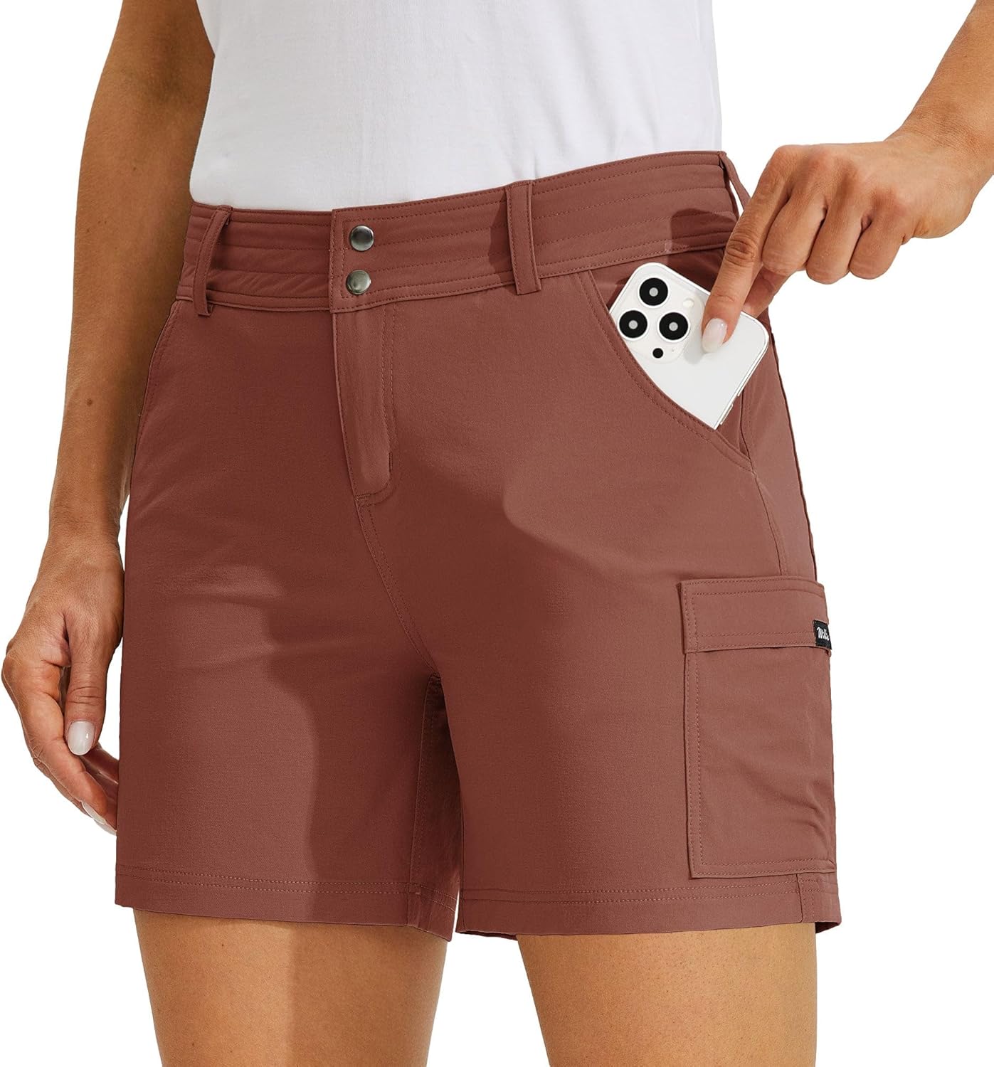 Willit Women's Golf Cargo Shorts Quick Dry Hiking Athletic Wear